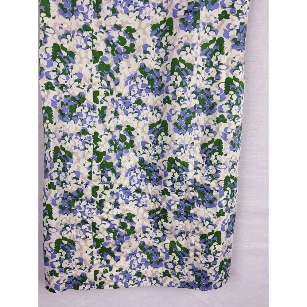 Brooks Brothers 346 Womens Floral Sleeveless Sheath Dress Green Purple Size 12 - Picture 5 of 9